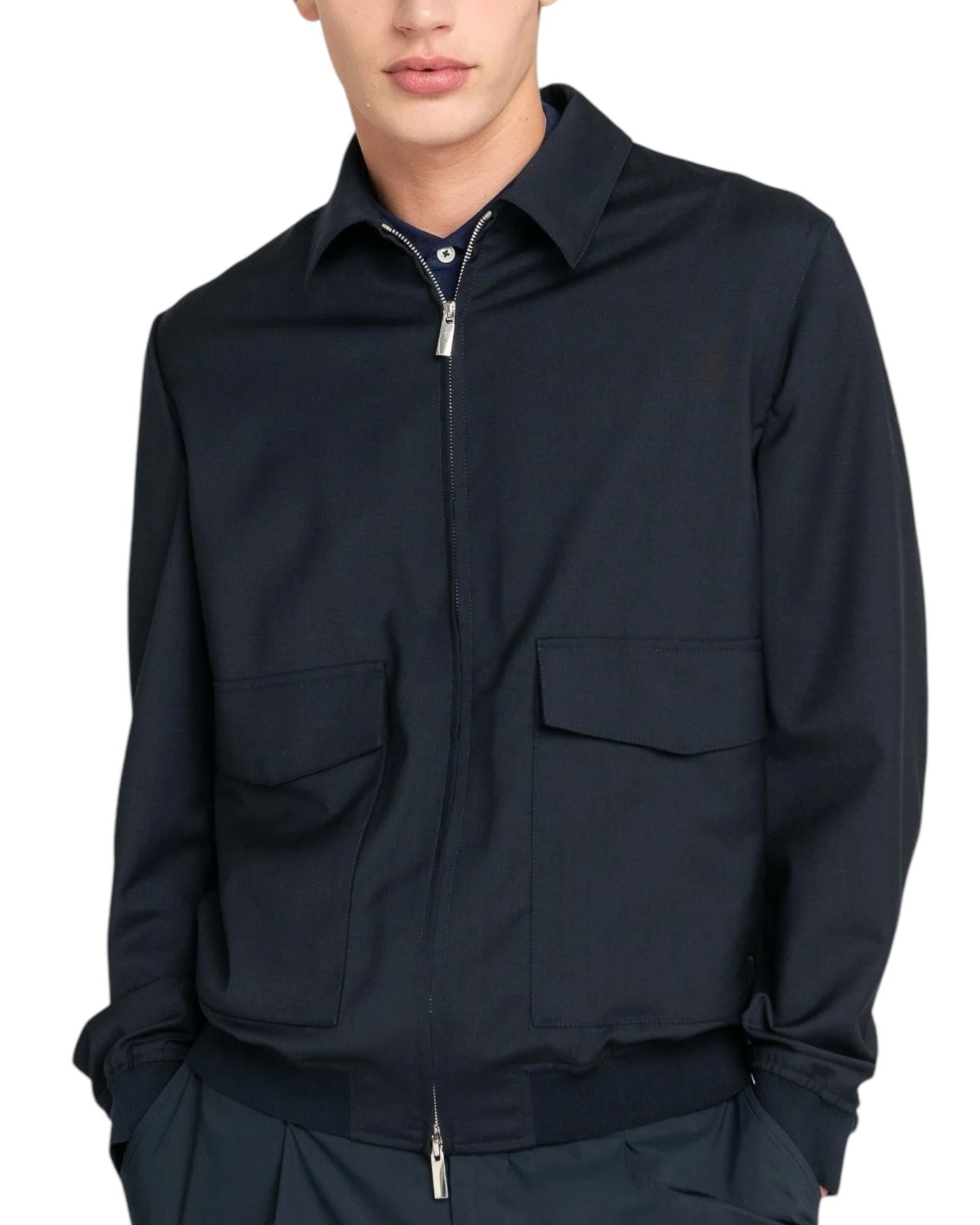 1h100 Overshirt blu - Paoloni